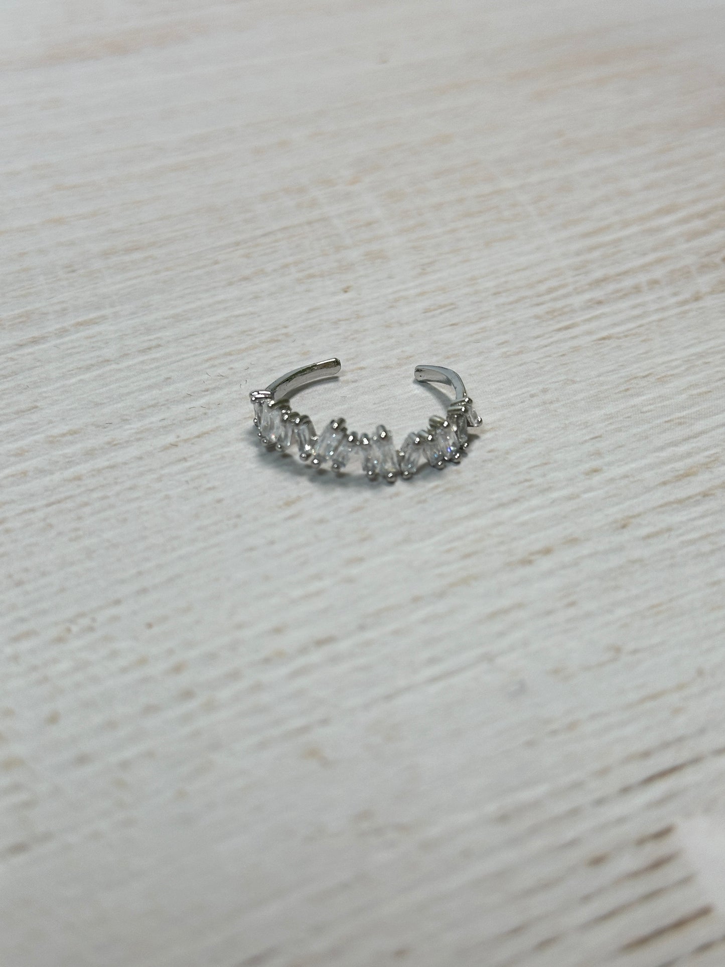 Simple Cubic Zirconia Adjustable Ring