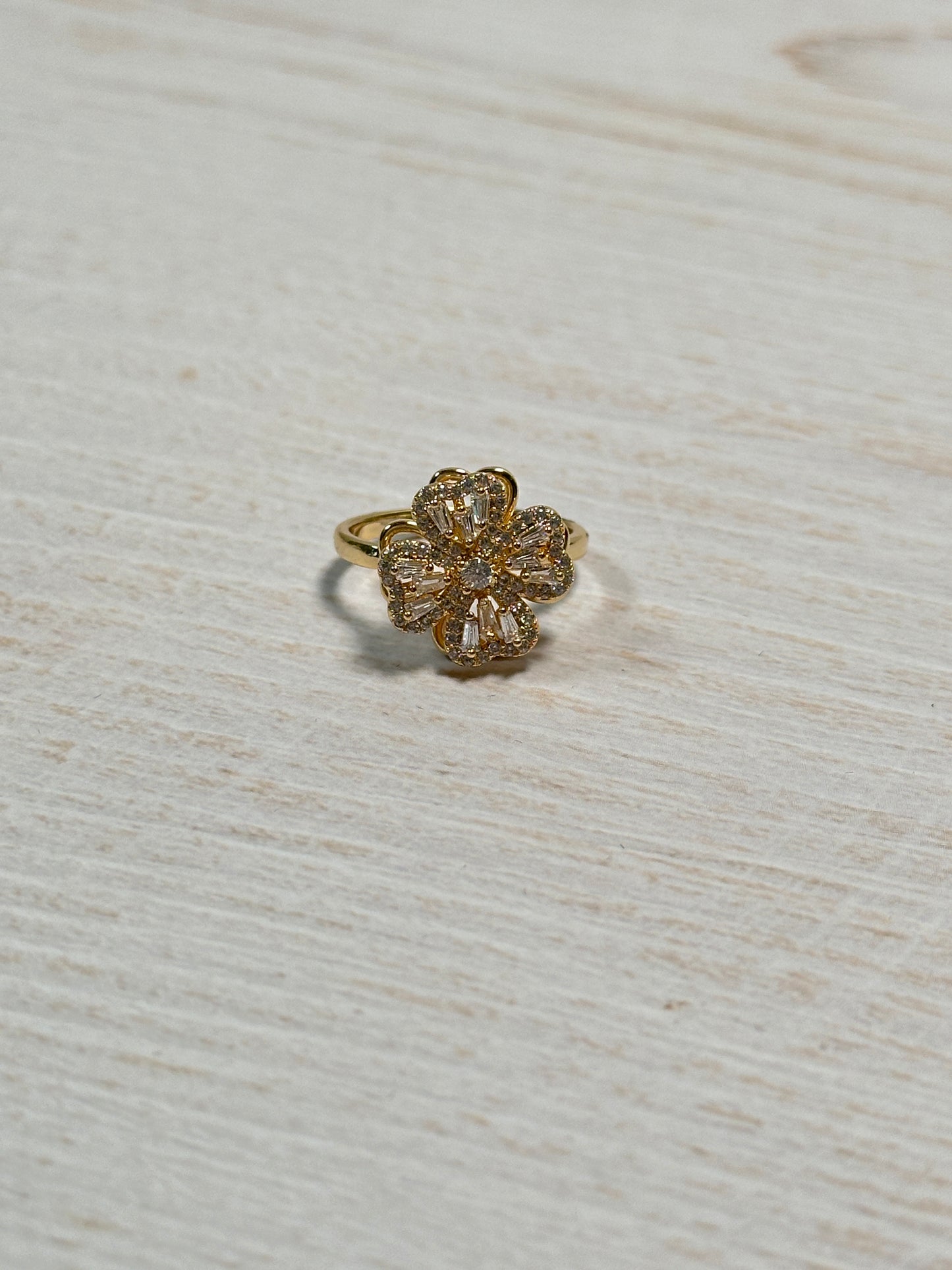Spinning Flower Adjustable Ring