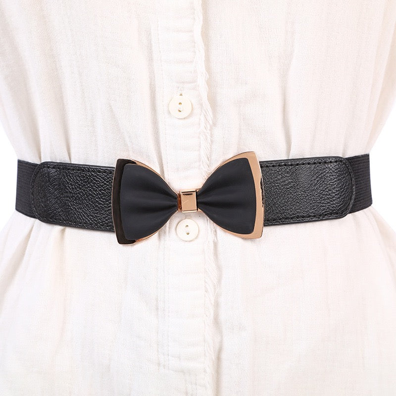 Stretch Waist Belt with Bow, More Colors