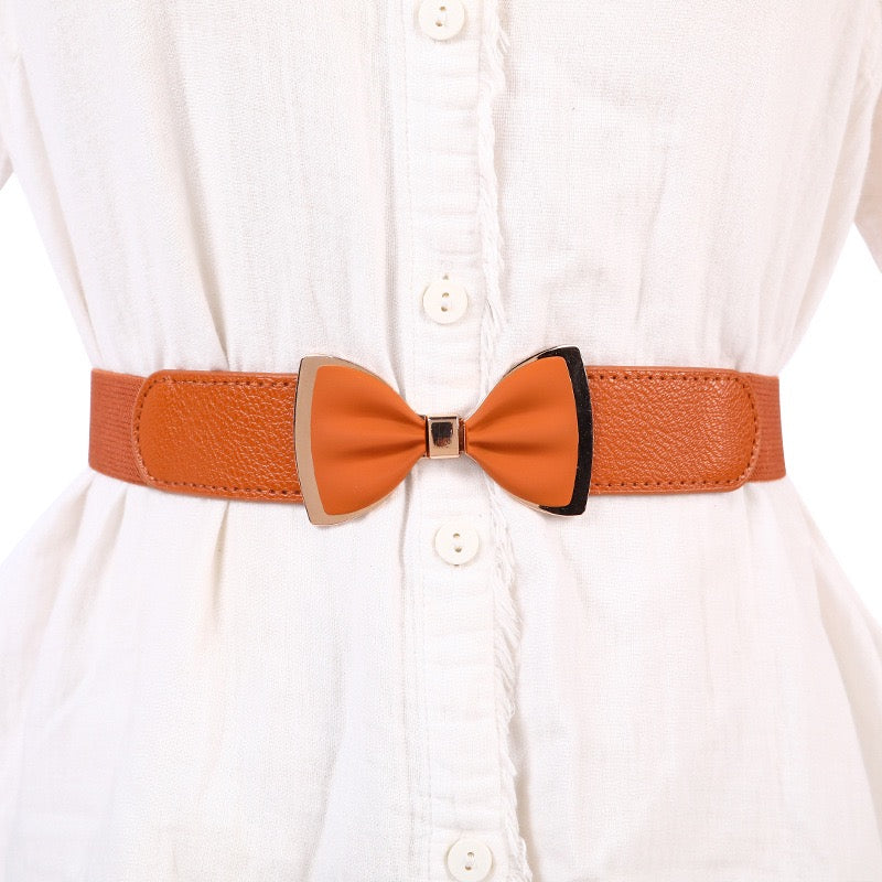 Stretch Waist Belt with Bow, More Colors