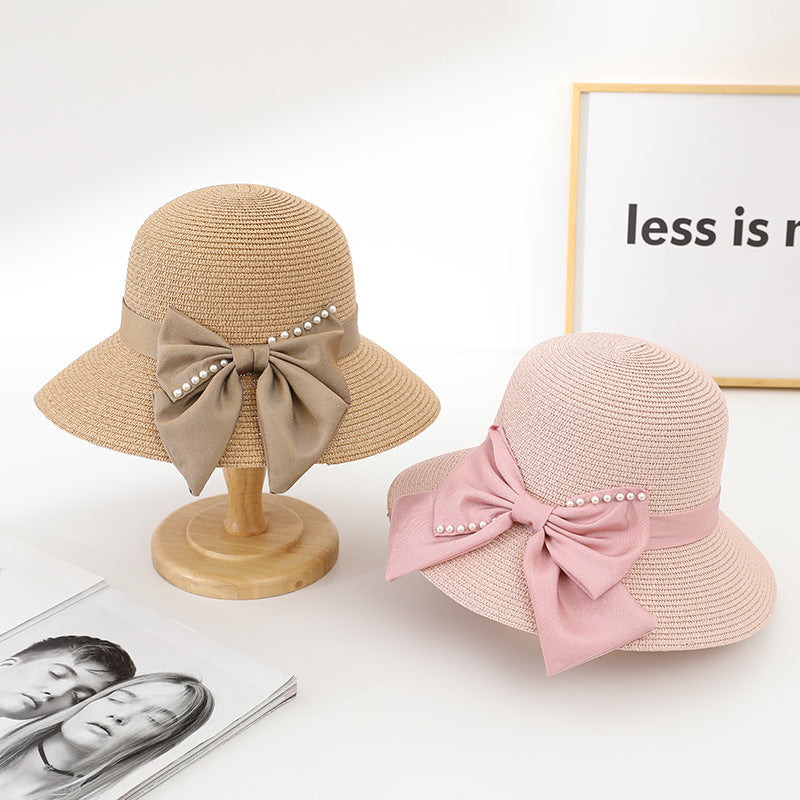 Elegant Satin Straw Hat, More Colors