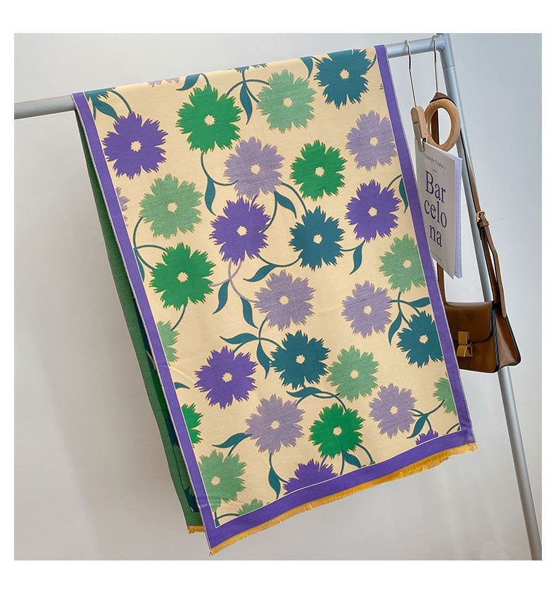 Spring Fall Winter Flower Scarf, More Colors