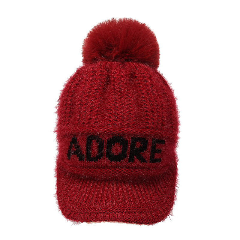 Winter Warm Knit Hat with Brim, More Colors