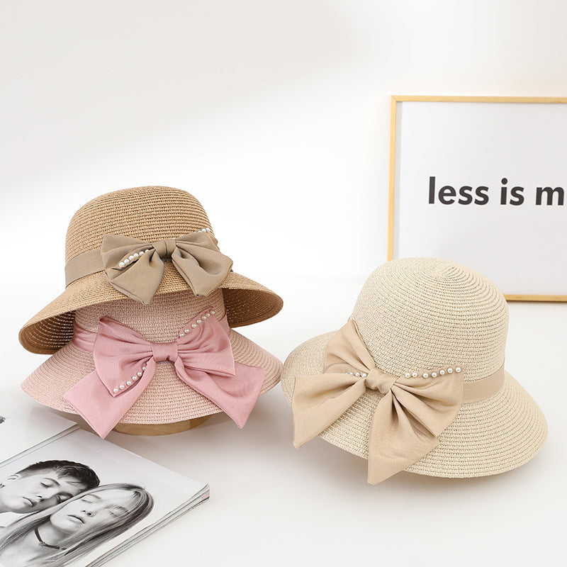 Elegant Satin Straw Hat, More Colors