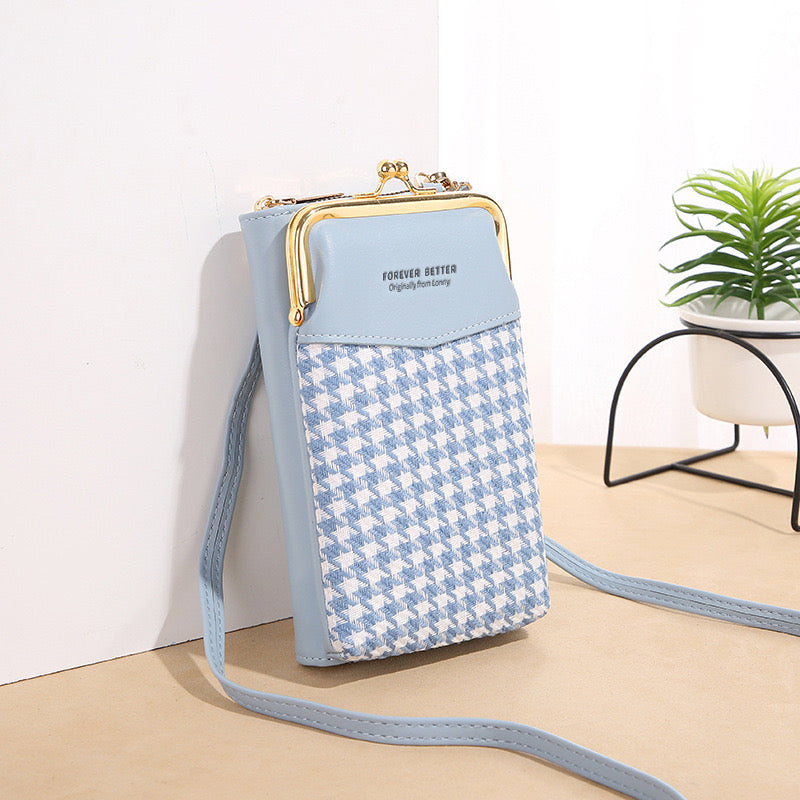 Women Crossbody Phone Bag, Blue
