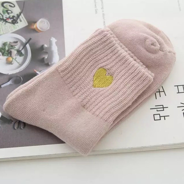 Women Cotton Socks with Heart