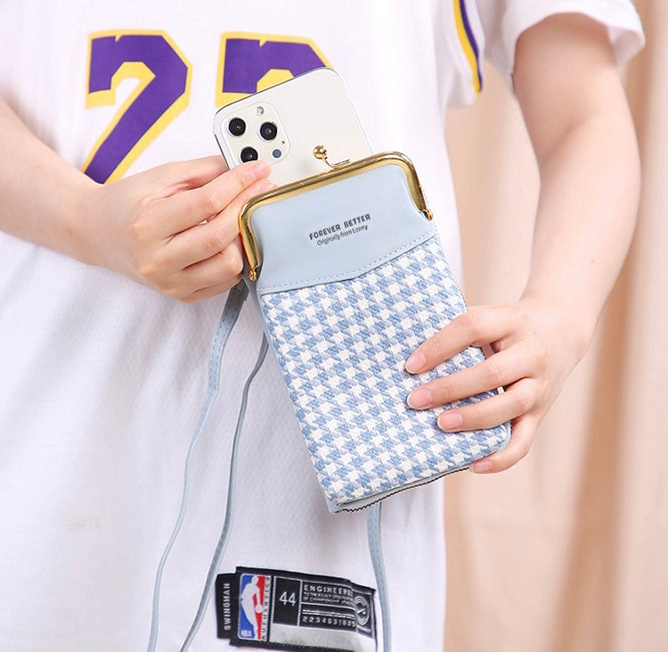 Women Crossbody Phone Bag, Blue