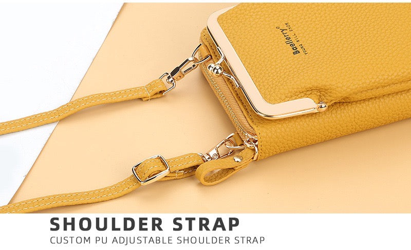Fashion Quality Crossbody Long Bag for Phone, Yellow