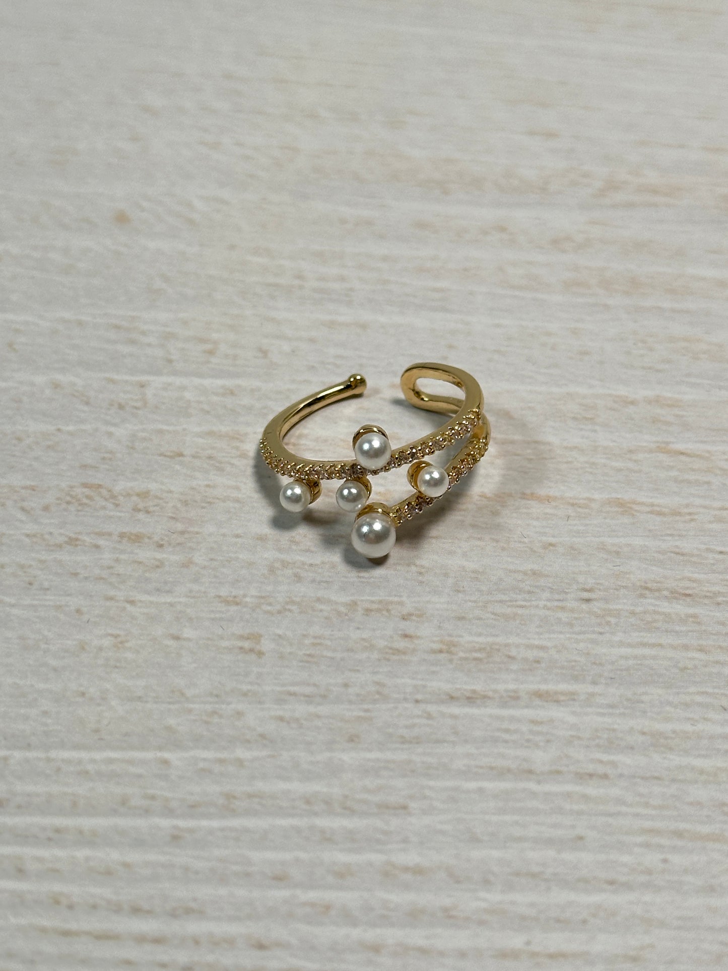 Stylish Pearl Adjustable Ring