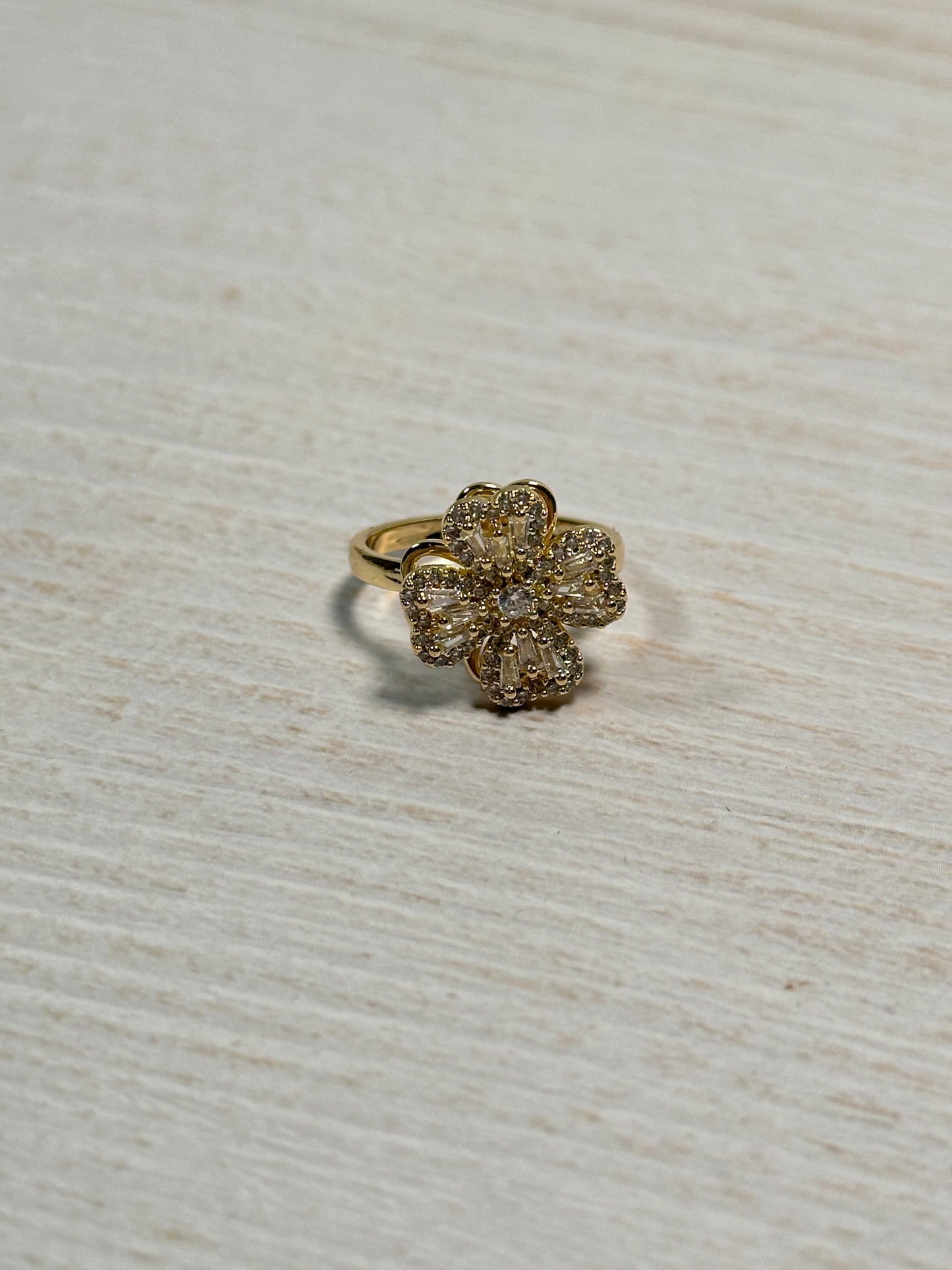 Spinning Flower Adjustable Ring