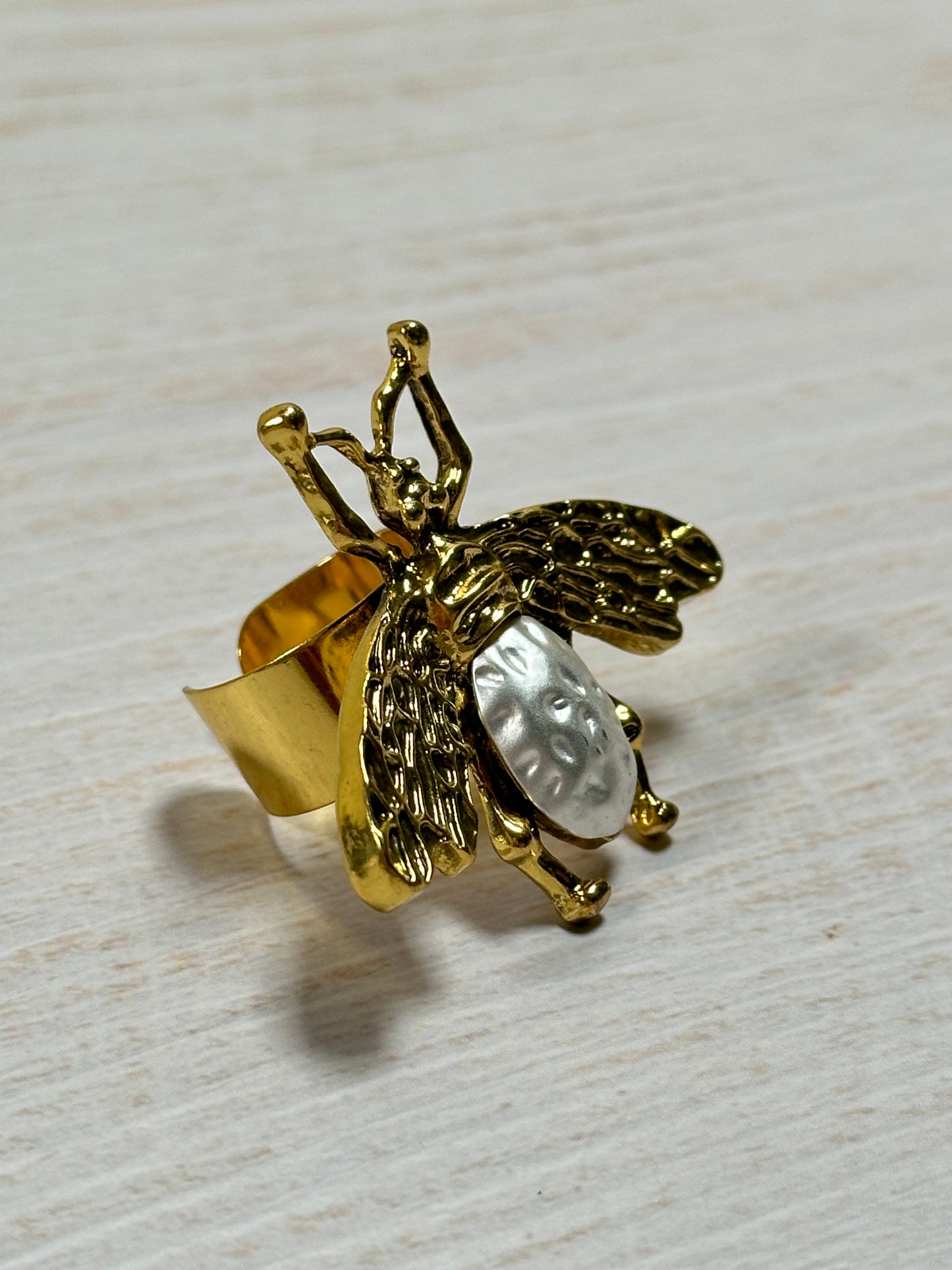 Vintage Bee Adjustable Ring