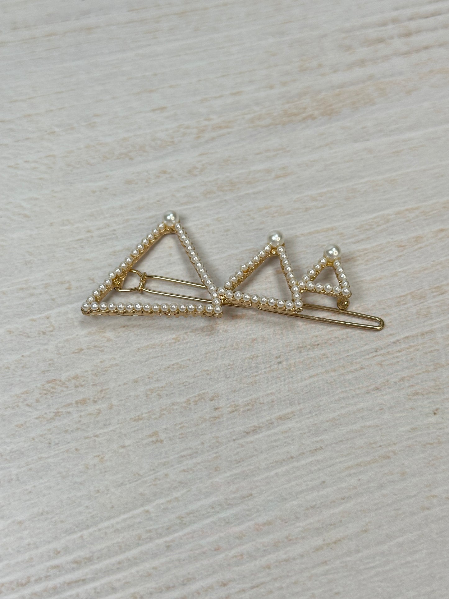 Triangle Pearl Hair Clip