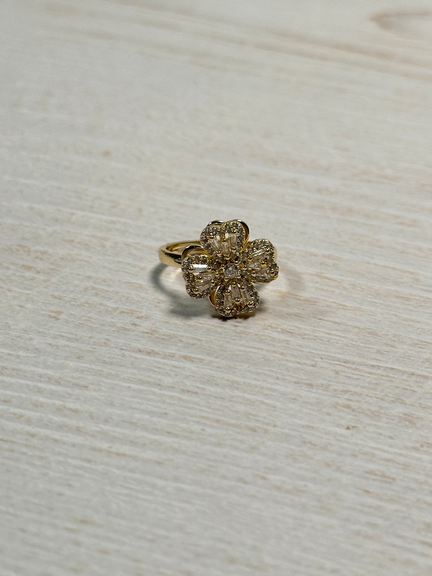 Spinning Flower Adjustable Ring