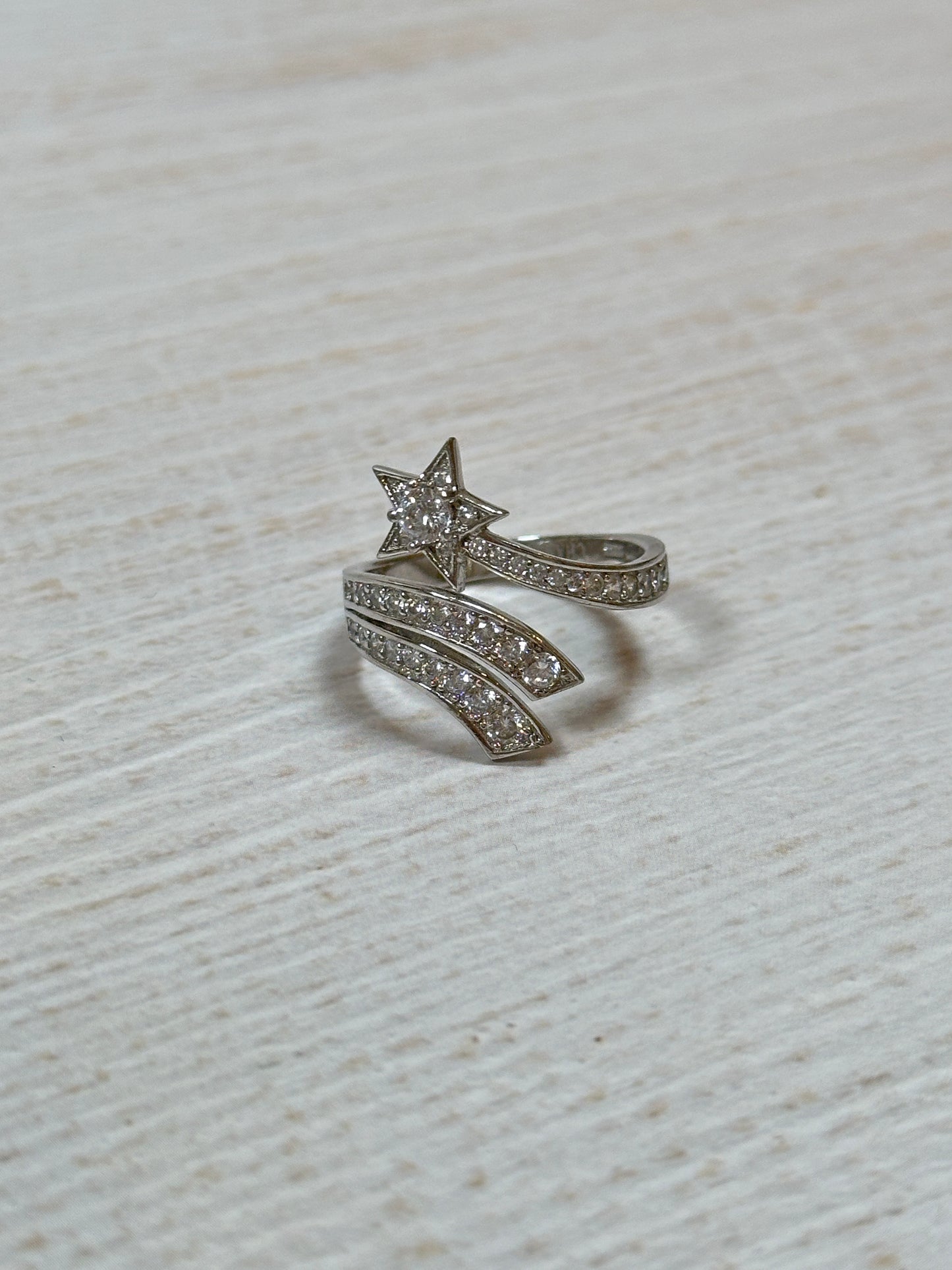 Star Cubic Zirconia Adjustable Ring