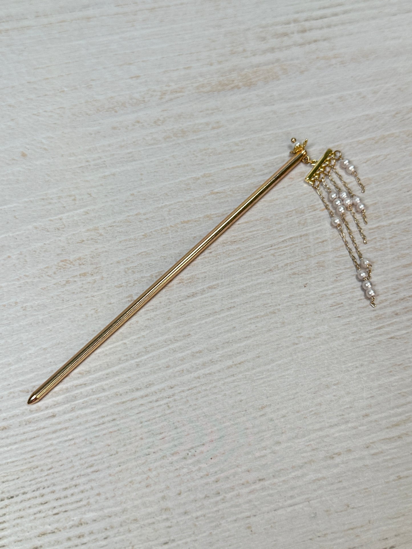 Hair Stick with Pearl Tessel