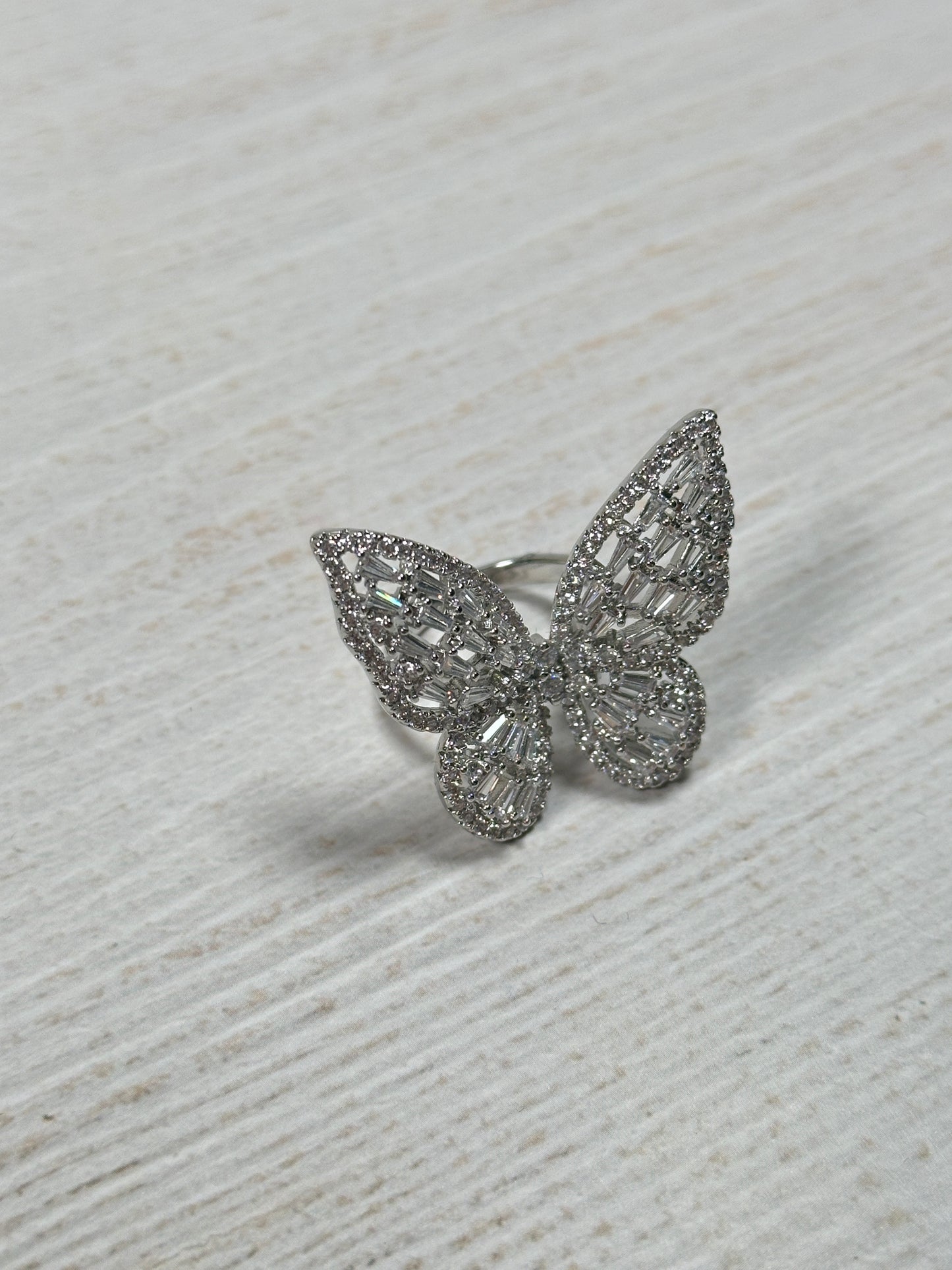 Big Butterfly Adjustable Ring