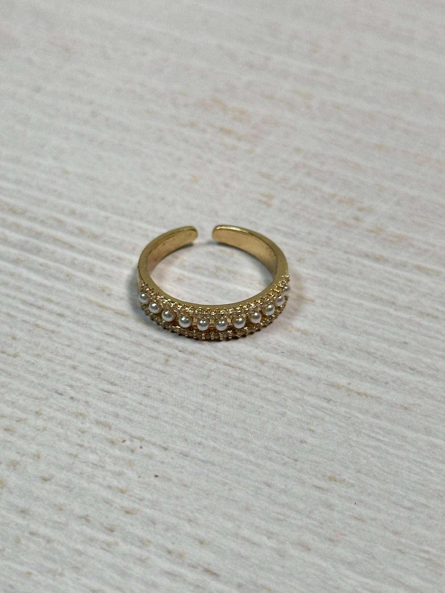 Stylish Pearl Adjustable Ring