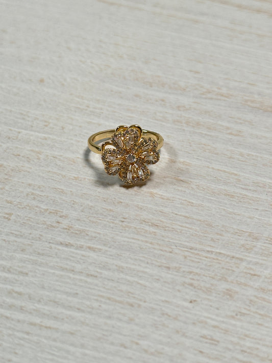 Spinning Flower Adjustable Ring