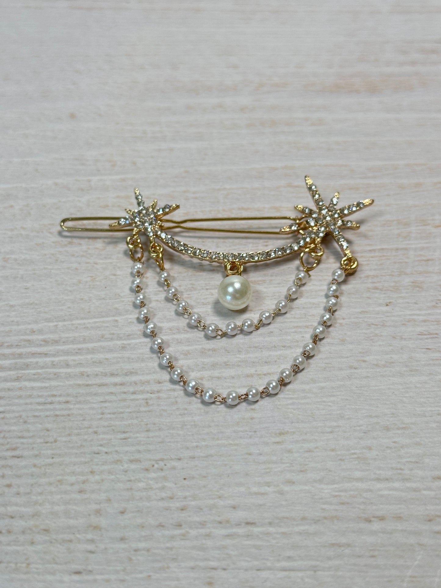 Women Delicate Hair Clip With Pearl