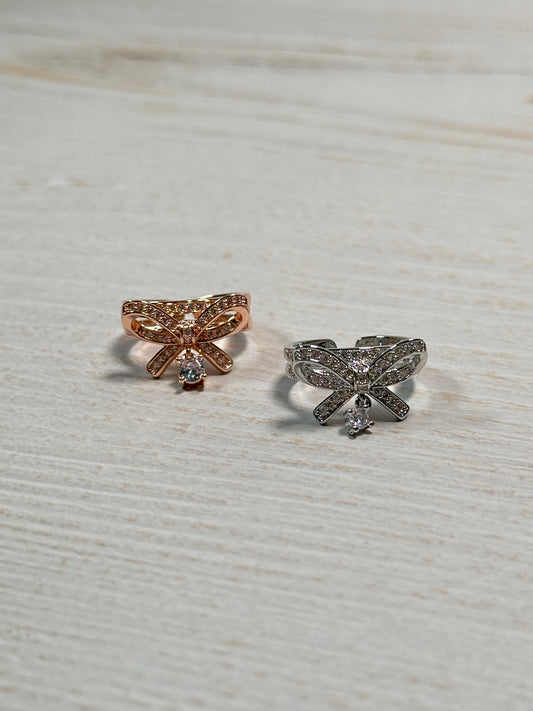 Bow Style Adjustable Ring, Two Colors Available