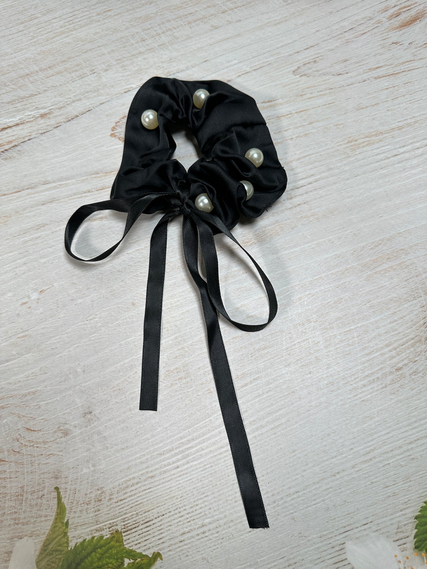 Pearl Hair Tie with Ribbon