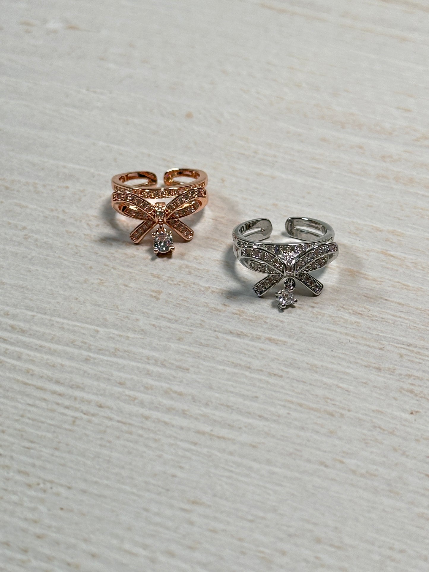 Bow Style Adjustable Ring, Two Colors Available