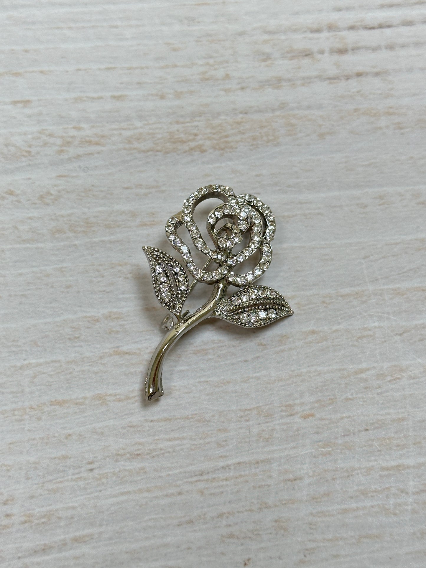 Flower Cubic Zirconia Brooch