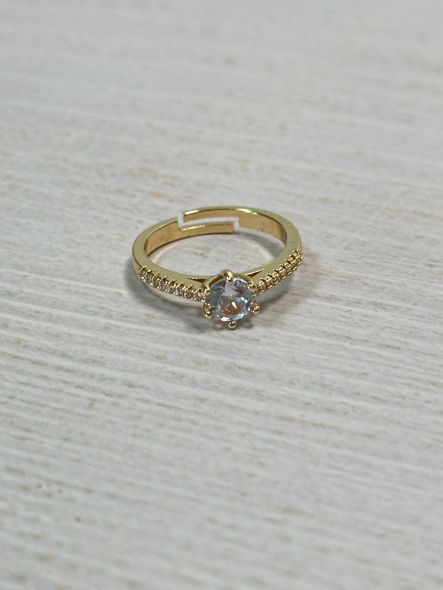 Water Drop Cubic Zirconia Adjustable Ring