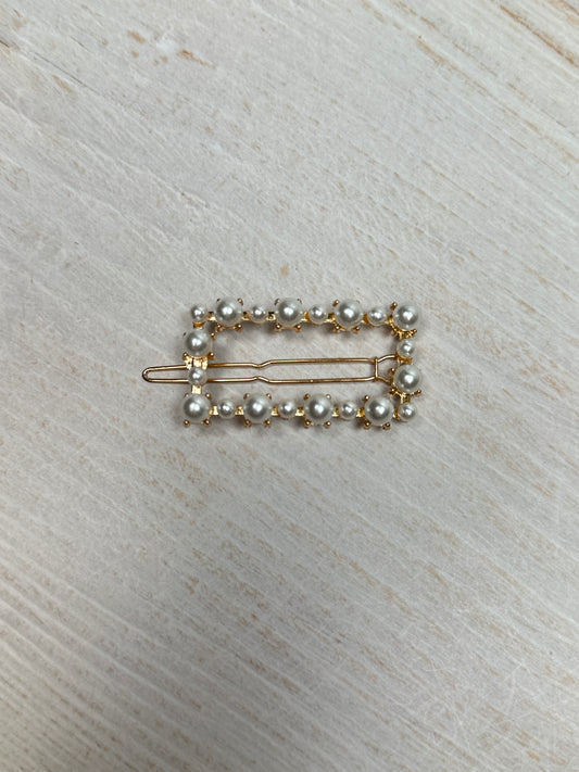 Rectangle Pearl Hair Clip