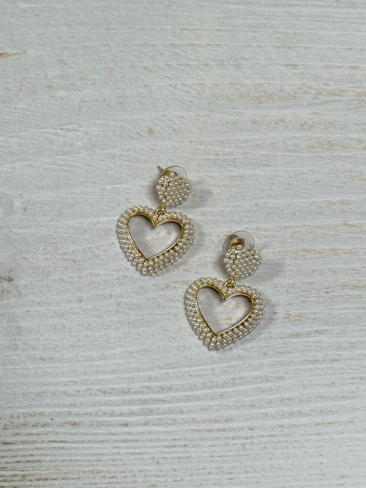 Heart Pearl Earring