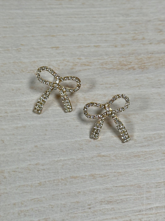 Fashion Bow Crystal Earring