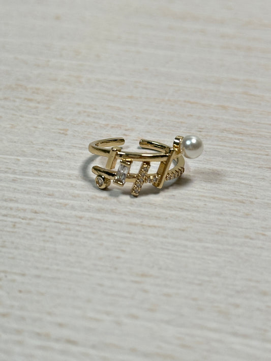 Fashion Pearl Adjustable Ring