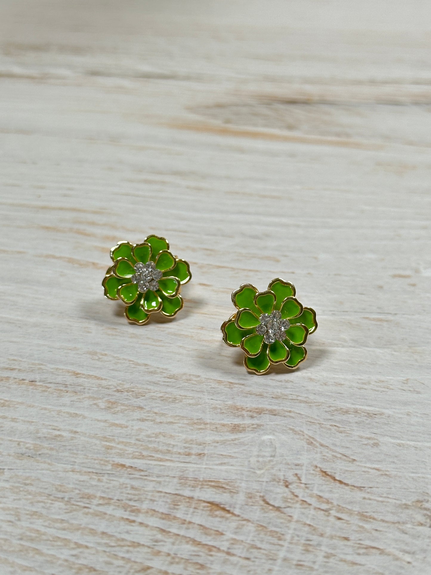 Flower Earring, Green