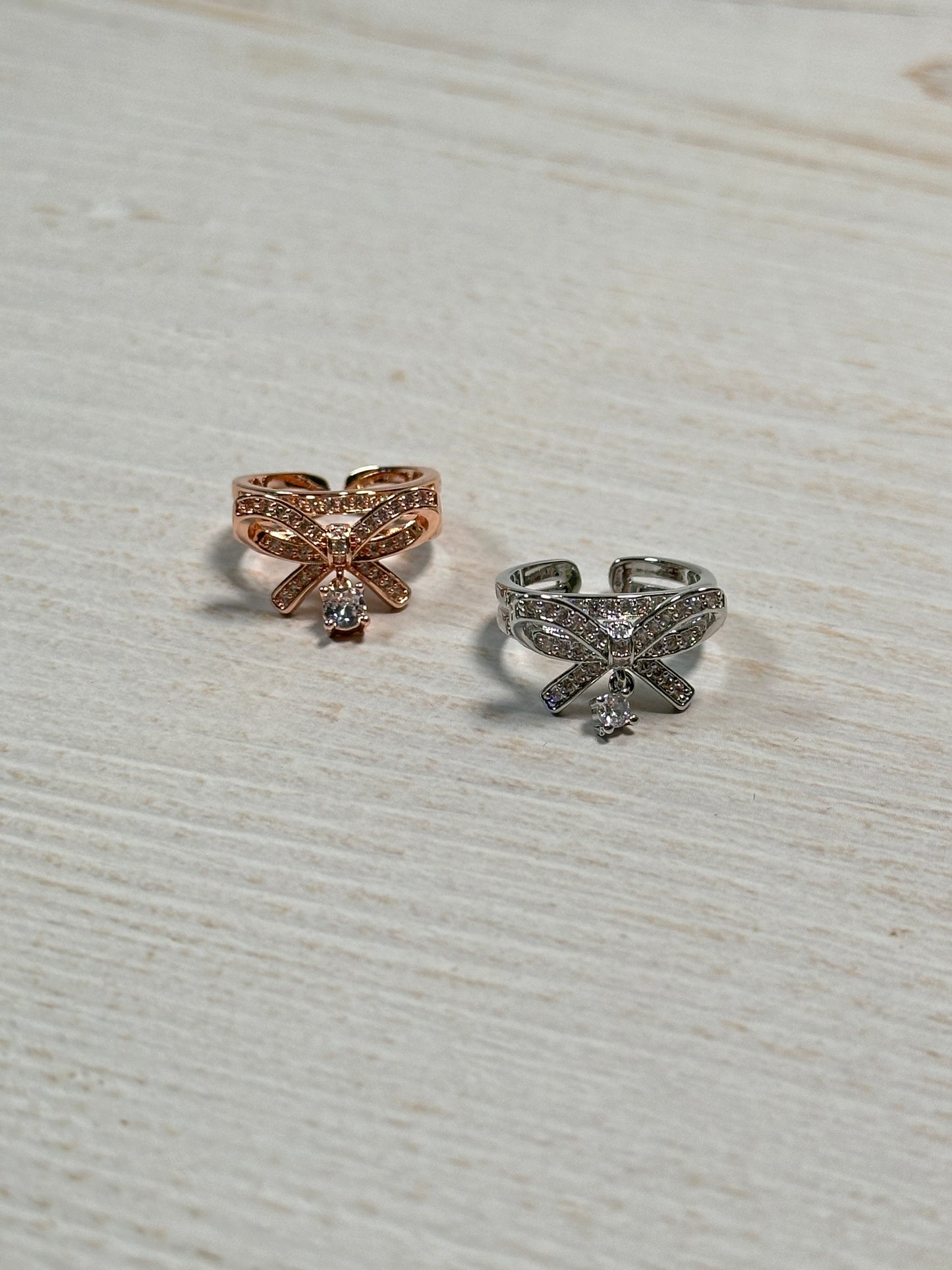 Bow Style Adjustable Ring, Two Colors Available