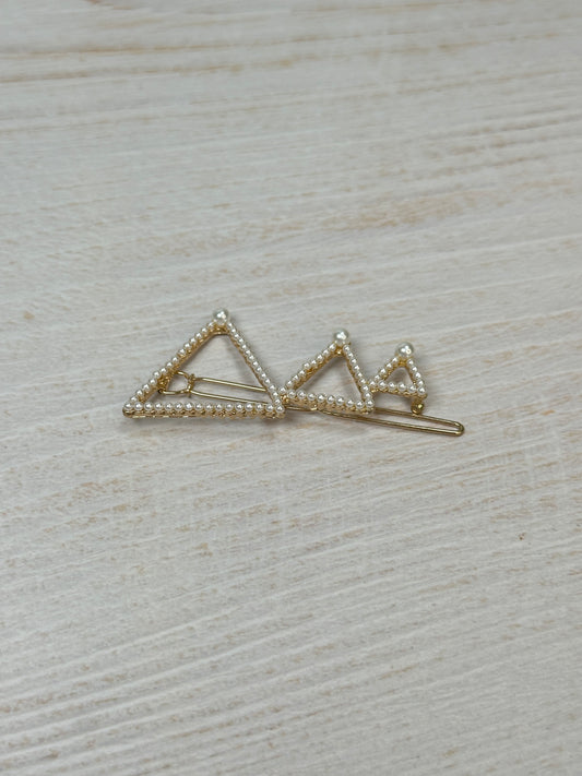 Triangle Pearl Hair Clip