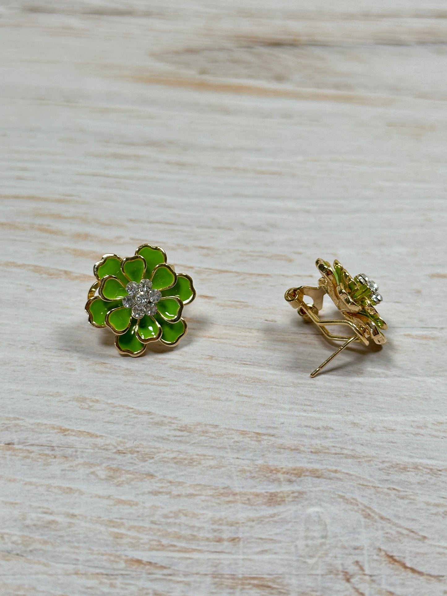 Flower Earring, Green