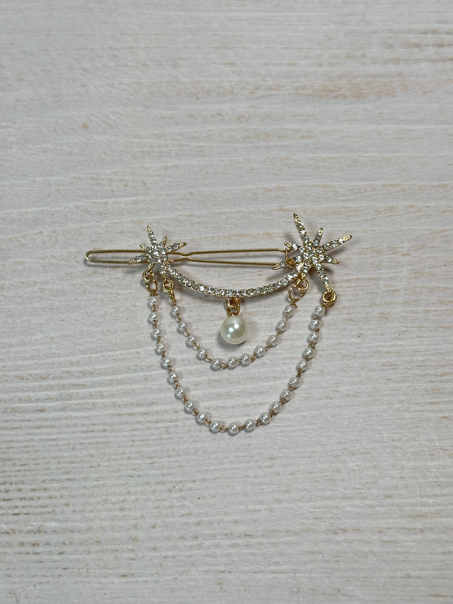 Hair Clip with Pearl Tassel