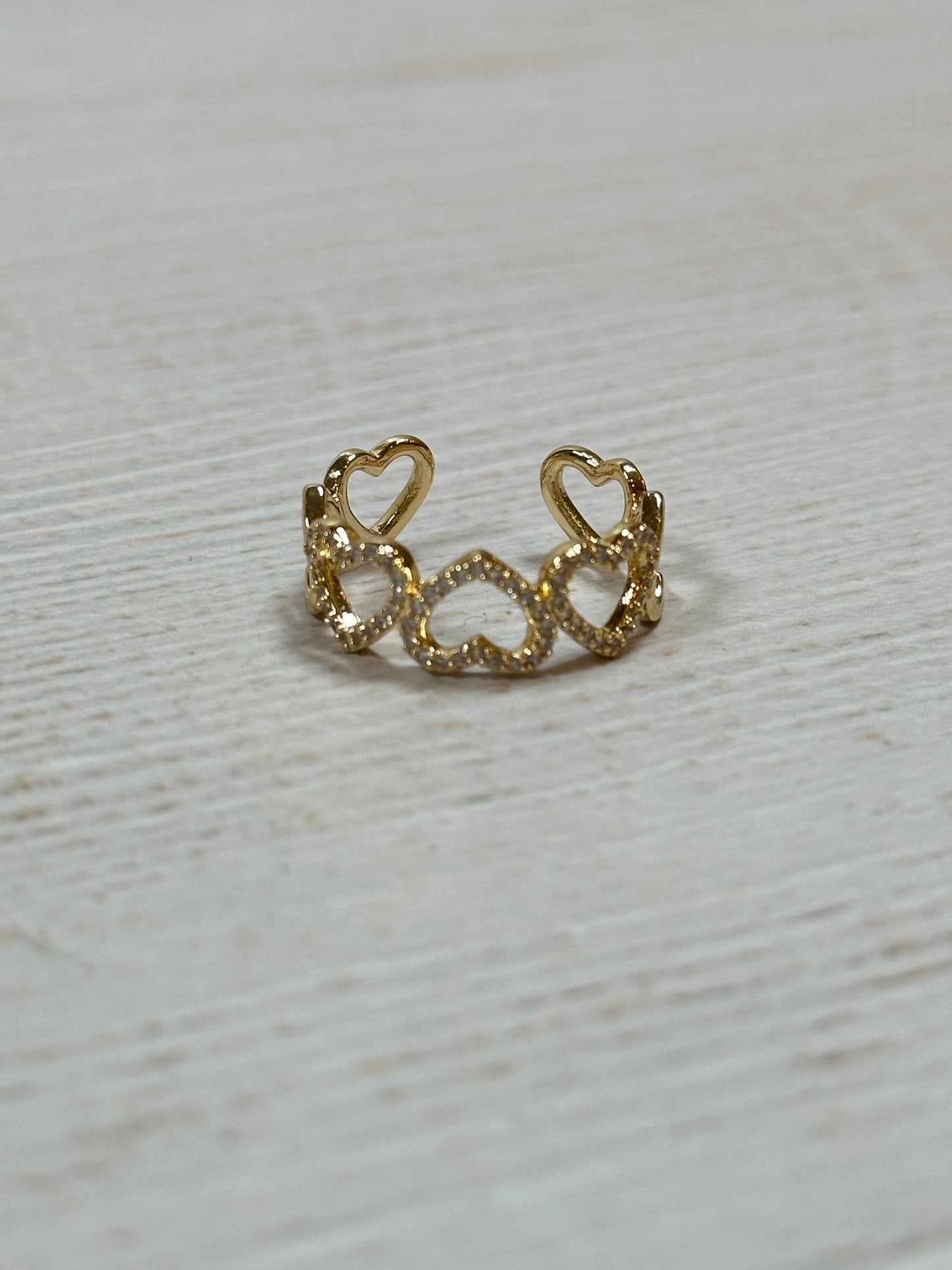 Open Heart Adjustable Ring