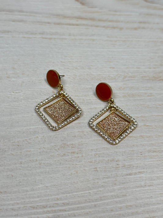 Stylish Earring, Burgundy