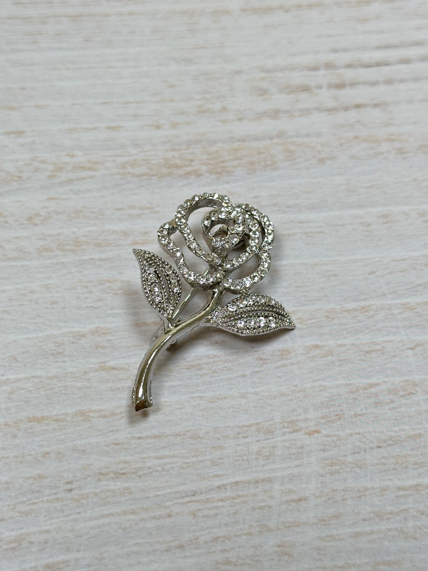 Flower Cubic Zirconia Brooch