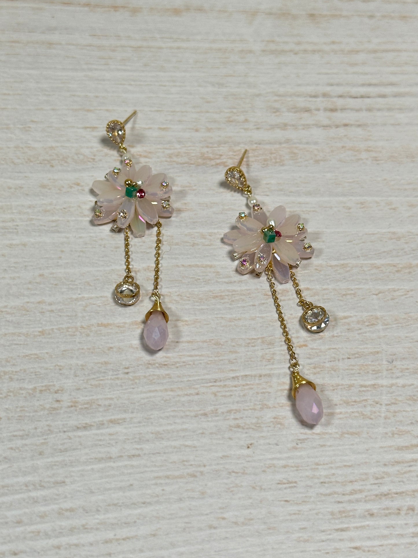 Flower Tassel Earring, Pink