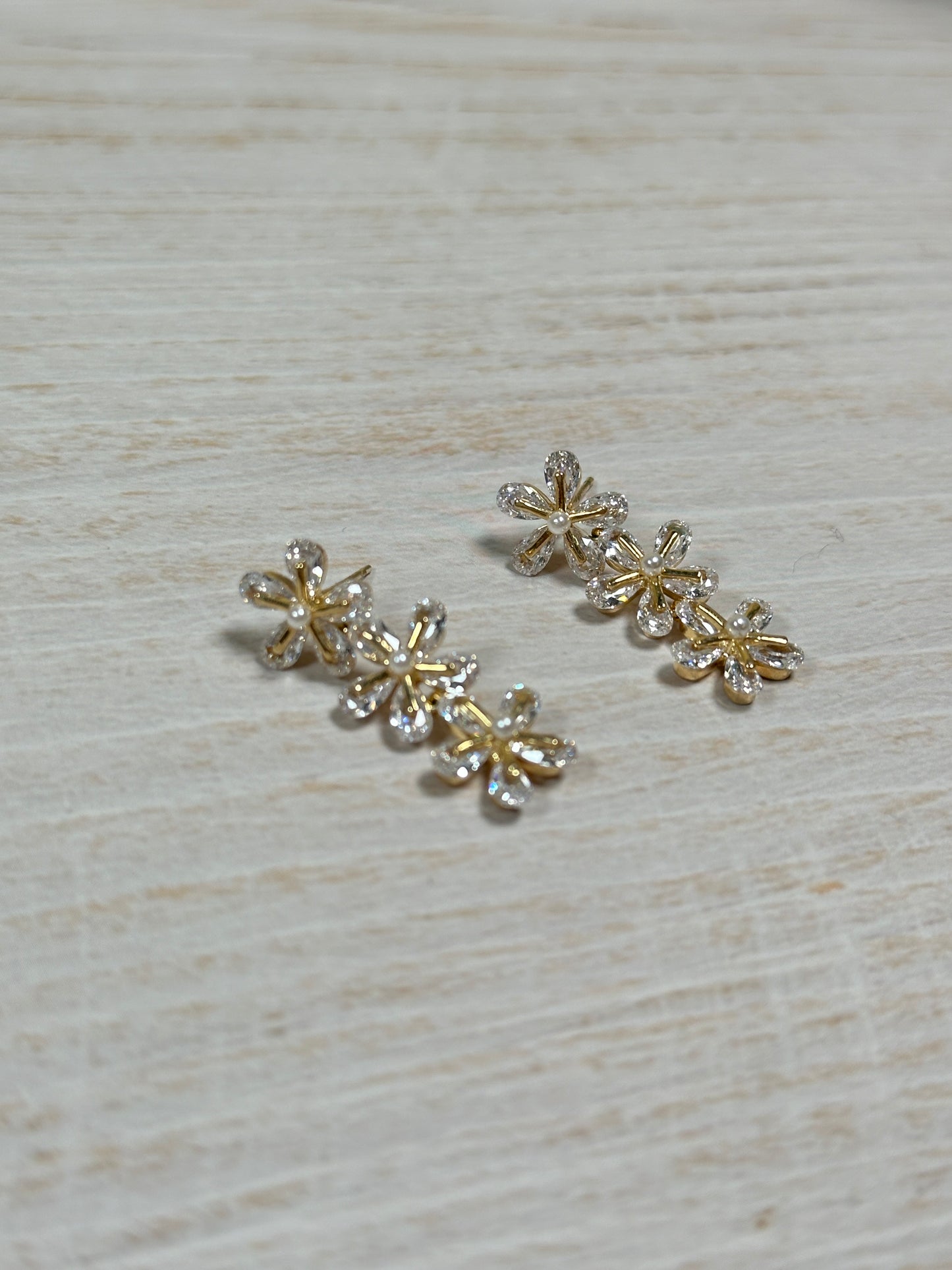 Crystal Flower Dangle Earring