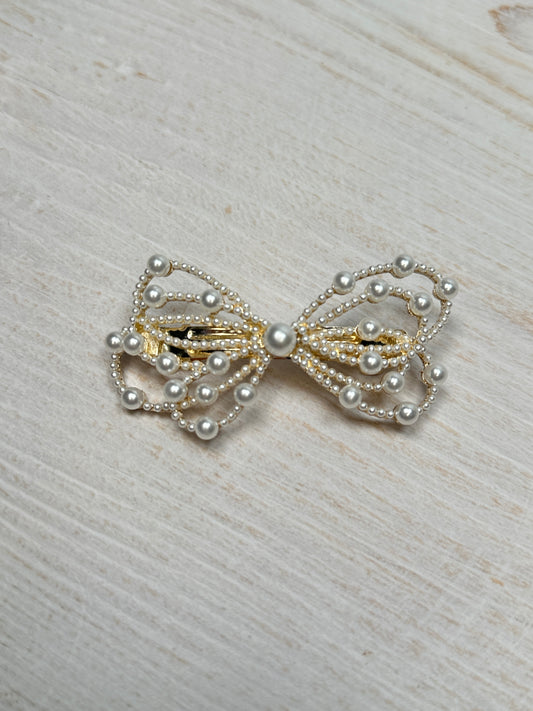 Elegant Butterfly Pearl Hair Clip