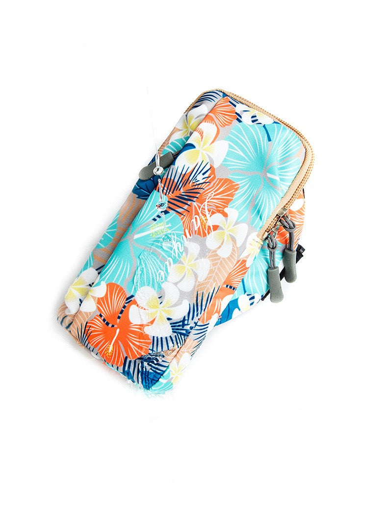 Sport Gym Running Arm Phone Holder, Flower Print