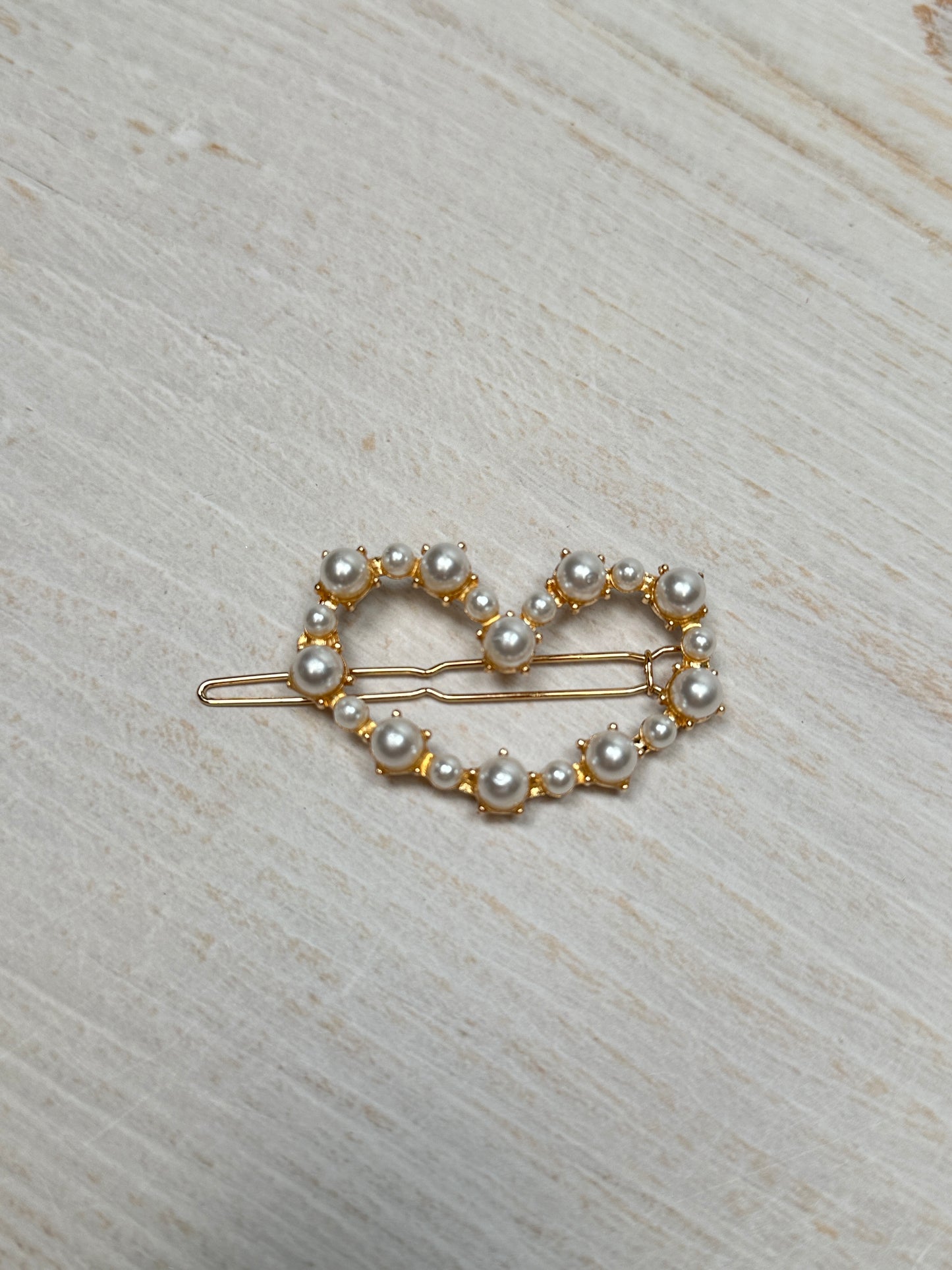 Heart Pearl Hair Clip