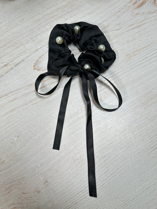 Pearl Hair Tie with Ribbon