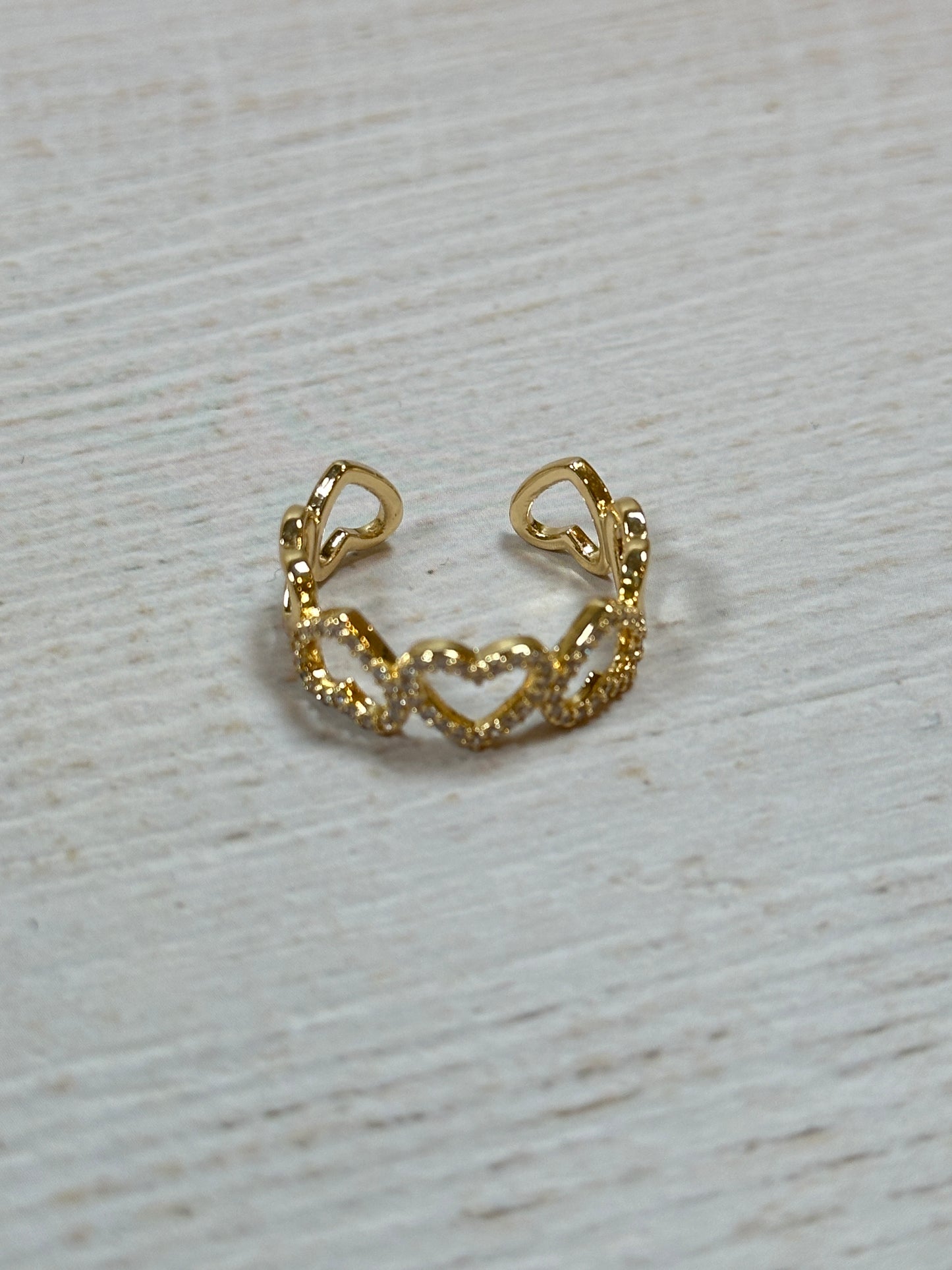 Open Heart Adjustable Ring