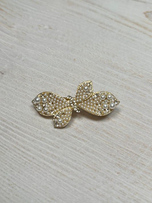 Elegant Pearl Butterfly Hair Clip