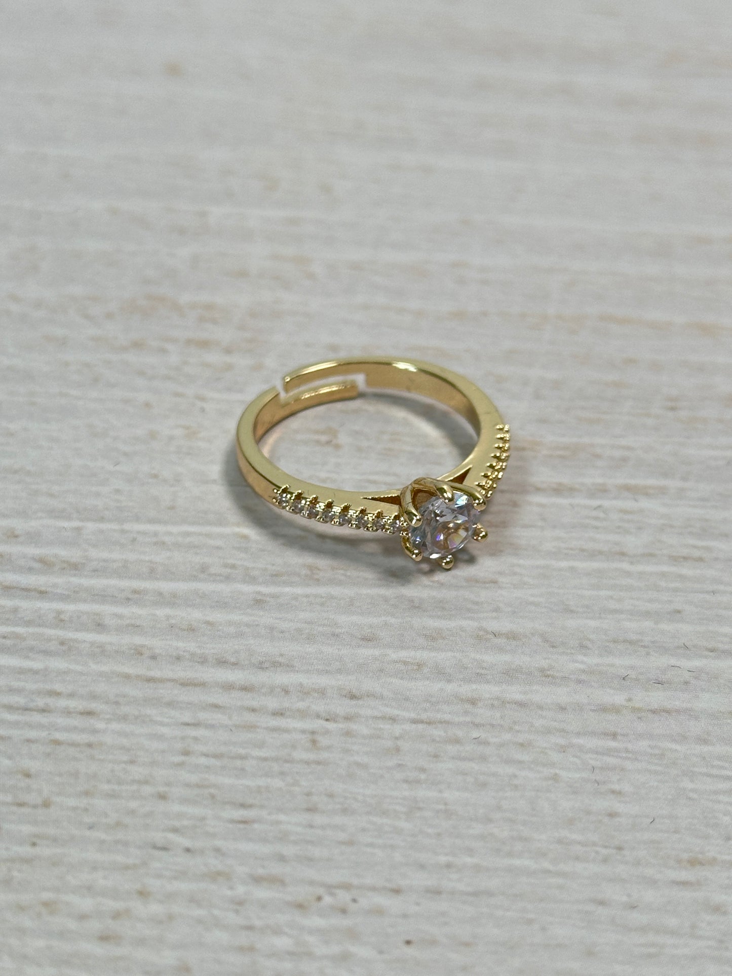 Water Drop Cubic Zirconia Adjustable Ring