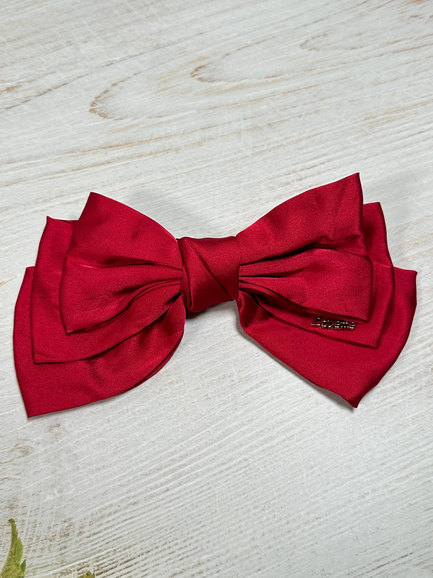 Satin Bow Clip Large